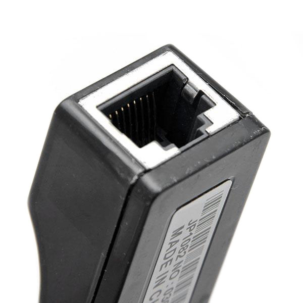 Перехідник USB 2.0 Type-A -> Ethernet RJ45 100Mb чорний RTL