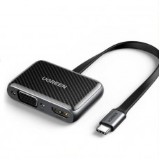Перехідник USB 2.0 Type-C -> HDMI+VGA (HDMI 1.4b) CM303 Ugreen чорний
