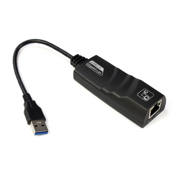 Перехідник USB 3.0 Type-A -> Ethernet RJ45 1000Mb Realtek RTL чорний