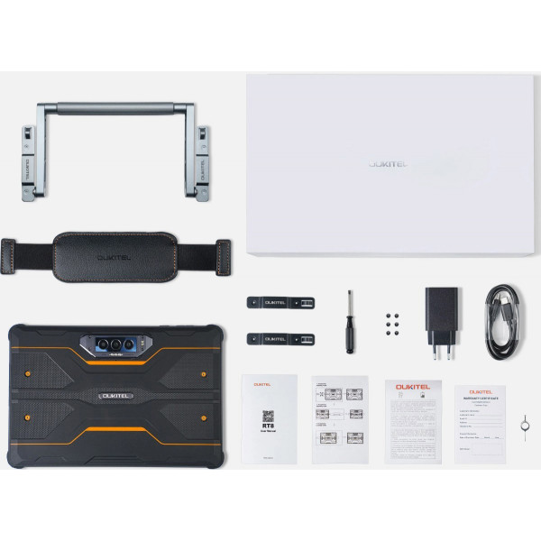 Планшет Oukitel RT8 11" FHD+ /6GB/256GB/ G99 /20000mAh/48+32Мп Night/IP69K/NFC/LTE Orange з тримачем