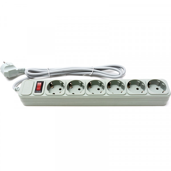 Power filtr 1.8м ProLogix 6 розеток, 0.75, сірий