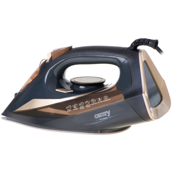 Праска Camry CR 5036 black-gold 3400Вт/ 360 мл/ кераміка/ ''Крапля-стоп''/автовимкнення/ чорна
