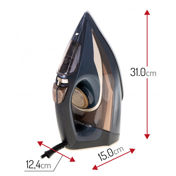 Праска Camry CR 5036 black-gold 3400Вт/ 360 мл/ кераміка/ ''Крапля-стоп''/автовимкнення/ чорна