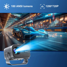 Проєктор H96 MAX V8 LED LCD HD 180AL 16:9 CPU:RK3566 1G/8G Android 12.0 WiFi6 BT сірий