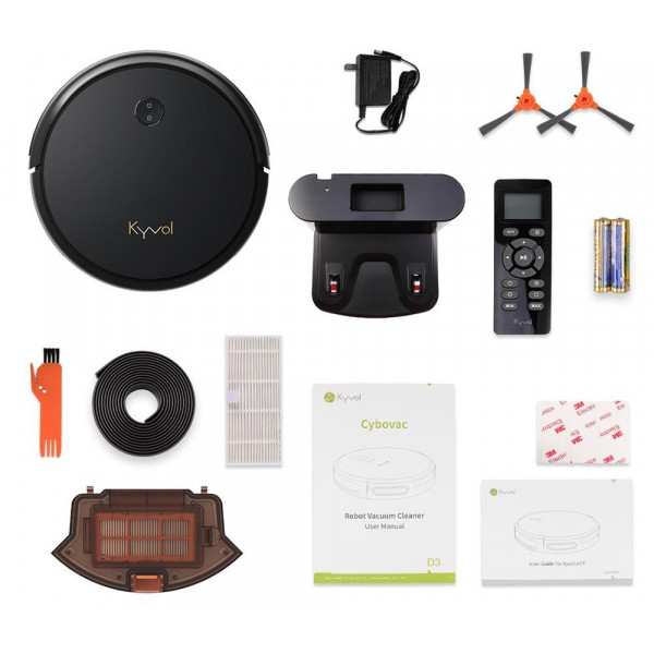 Робот пилосос Kyvol D3 Random/2600 mA/1800 pa/Android+IOSBlack