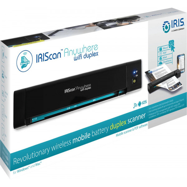 Сканер A4 Canon IRIScan Anywhere 6 WIFI Duplex(1200dpi 15стор/хв USB microSD мобільний чорний)