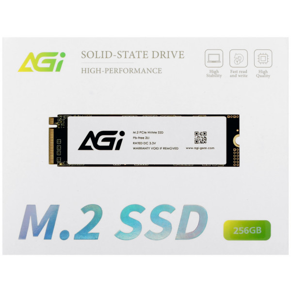SSD 256Gb AGI AI198 M.2 2280 PCIe Gen 3x4 NVMe TLC, Retail