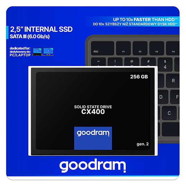 SSD 256Gb GoodRAM CX400 2.5" SATA III 3D NAND, Retail