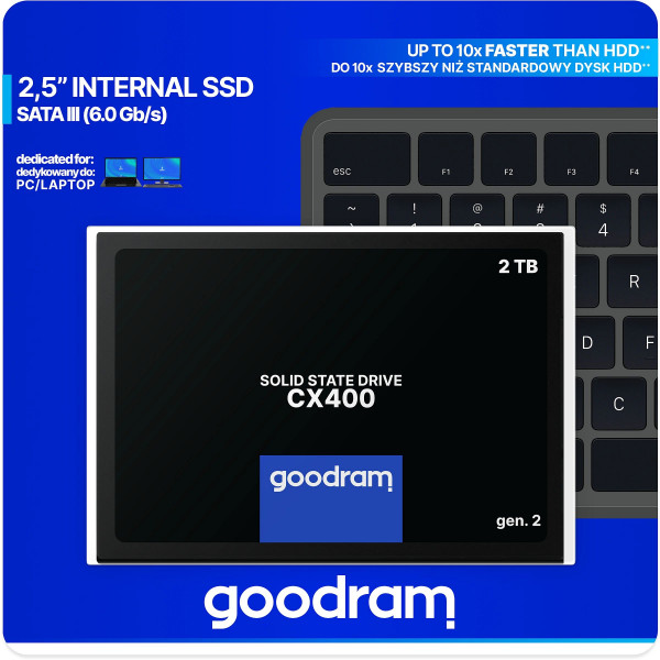 SSD 2Tb GoodRAM CX400 SATA III 2.5" 3D NAND, Retail