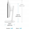 TFT 23.8" BenQ GW2490TC, IPS, 144hz, HDMI, DP, USB-C, HAS, колонки, білий