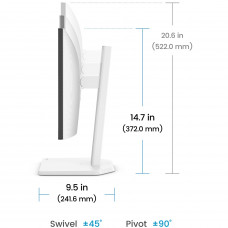 TFT 23.8" BenQ GW2490TC, IPS, 144hz, HDMI, DP, USB-C, HAS, колонки, білий