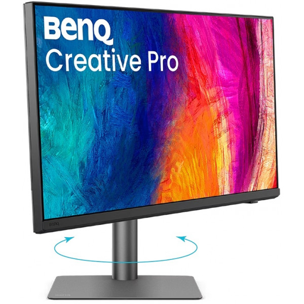 TFT 27" BenQ PD2732U, IPS, 4K, HDMI, DP, USB-C, HAS, Pivot, темно-сірий
