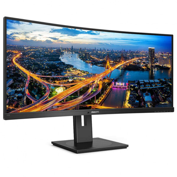 TFT 34" Philips 345B1C, VA, 3440x1440 WQHD, вигнутий, DP, HDMIx2, USB хаб, Pivot, колонки, чорний