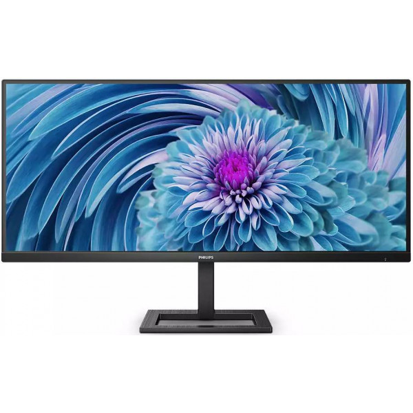 TFT 34" Philips 346E2LAE, WQHD, VA, 100Hz, 1,0ms, HDMI, DP, USB-C, USB-hub, HAS, колонки, чорний