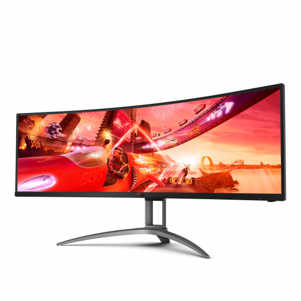 TFT 48.8" AOC AGON AG493QCX, D-FHD, VA, 144Гц, вигнутий, HDMIx2, DP, USB-hub, HAS, колонки, чорн.