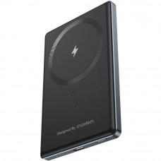 УМБ Choetech Magnetic Wireless 5000mAh 20W PD Qi-15W USB-C In/Out, тонкий, чорний