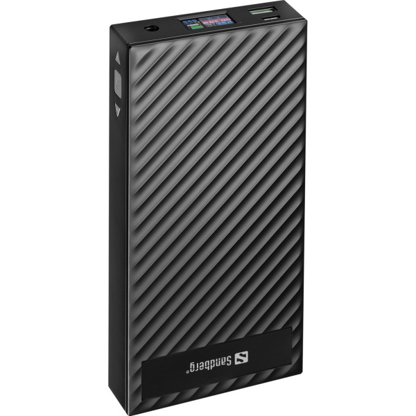 УМБ Sandberg 30000mAh 200W PD+Laptop DC, UPS mode, DC 3V-25V/4.8A USB QC3.0,Type-C in/out, диспле