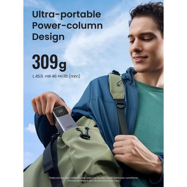 УМБ Ugreen 12000mAh 100W PD,QC, USB-A, USB-С IN/OUT Grey (PB724)