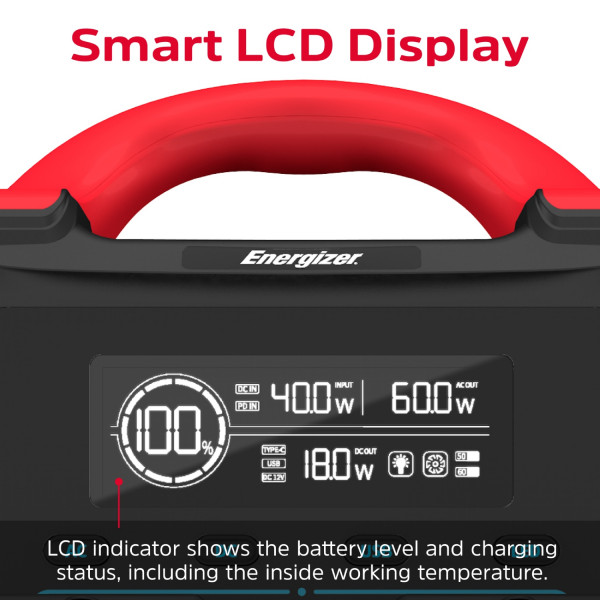 Зарядна станція Energizer 700Вт (551 Вт/г) AC, LMFP,MPPT,USB-C PD 100Вт