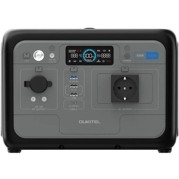 Зарядна станція Oukitel Р800 800Вт (512Вт/г) LiFePo4 UPS, MPPT, PD100 Вт