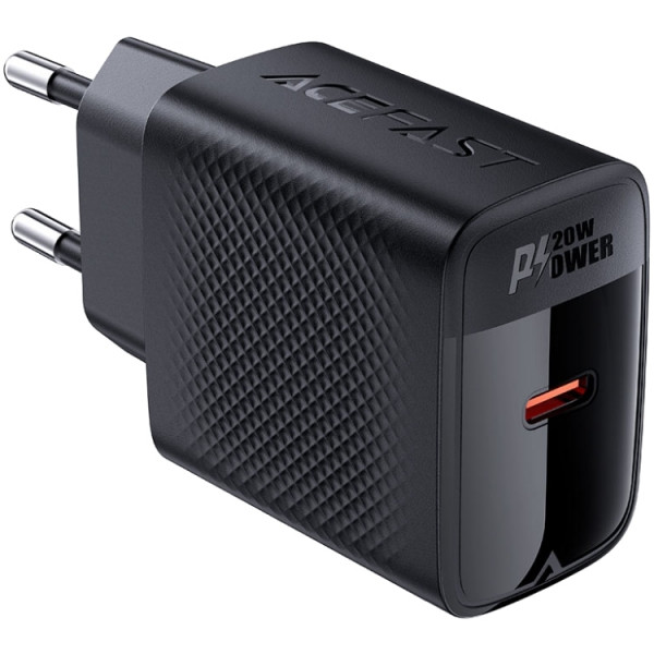 Зарядний пристрій 1xUSB-C 20W + Type-C cable A82 Fast Charger Black Acefast