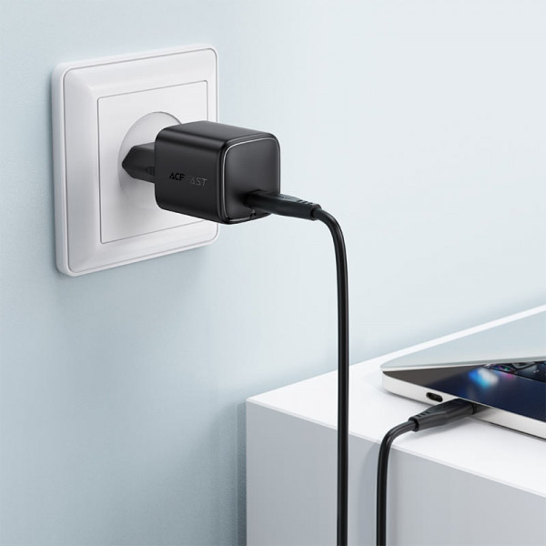 Зарядний пристрій 1xUSB-C 45W Gan A119 Fast Charger black Acefast