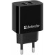 Зарядний пристрій 2xUSB 12W 2.1A UPC-21 +кабель microUSB, чорний Defender