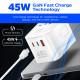 Зарядний пристрій 3xUSB 45W GaN (2хUSB-C+USB-A) PD3.0/QC3.0, universal plugs US/EU/AU/UK Energizer