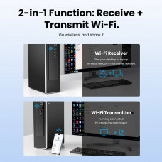 Адаптер WiFi 6 Vention 2.4GHz/5GHz 286/600 Мбіт/с, USB