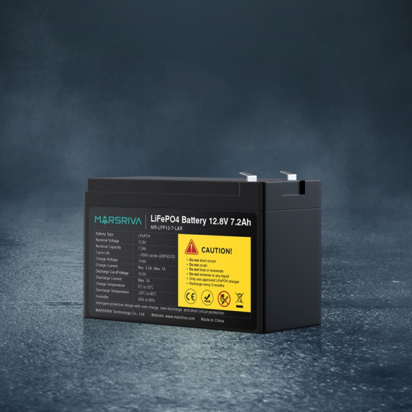 Акумуляторна батарея Marsriva 12.8V, 7.2A, літієва батарея
