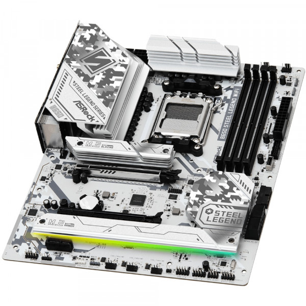 ASRock B650 Steel Legend WIFI (AM5/B650, 4*DDR5, 2xPCIex16, HDMI/DP, 4xSATAІІІ,3xM.2, 2.5GLan, ATX)