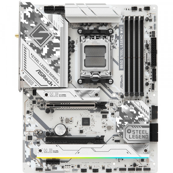 ASRock B650 Steel Legend WIFI (AM5/B650, 4*DDR5, 2xPCIex16, HDMI/DP, 4xSATAІІІ,3xM.2, 2.5GLan, ATX)