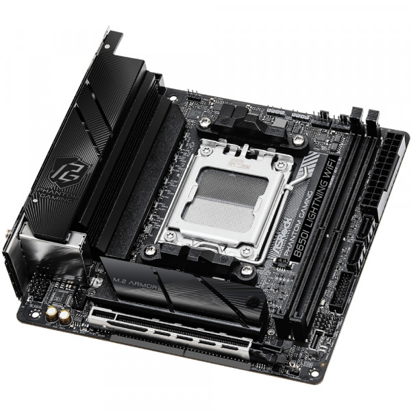 ASRock B650I LIGHTNING WIFI(AM5/B650, 2*DDR5, 1xPCIex16, HDMI/DP, 2xSATAІІІ,2xM.2, 2.5GLan, mITX)