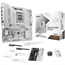 ASRock B850M CHALLENGER WIFI WHITE (AM5/B850, 4*DDR5, 2xPCIex16, HDMI, 4xSATA,2xM.2, 2.5GLan, mATX)