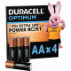Батарейка AA/LR06, Лужна, Duracell Optimum, BL (4шт.)