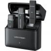 Бездротовий подвійний петличний мікрофон Vention USB-C 2-Pack Wireless Lavalier with Charging Case