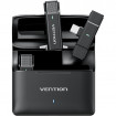 Бездротовий подвійний петличний мікрофон Vention USB-C 2-Pack Wireless Lavalier with Charging Case