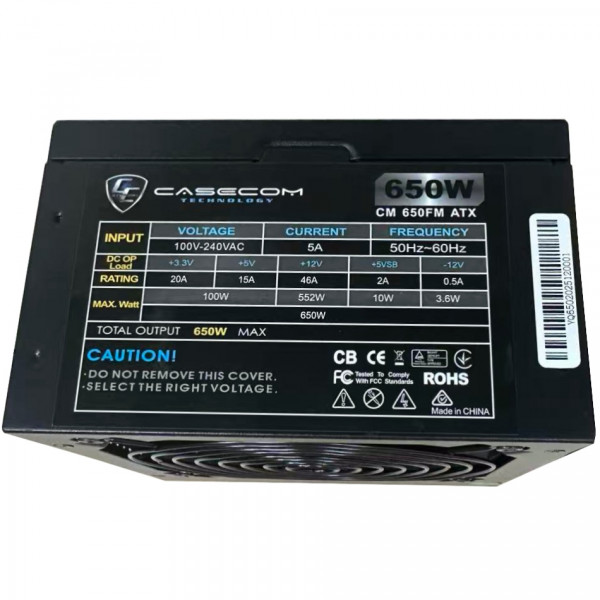 БЖ 650W Casecom, 120mm, Modular, Box
