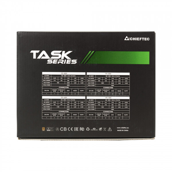 БЖ 700W Chieftec TASK TPS-700S, 120 mm, 80+ Bronze Retail Box