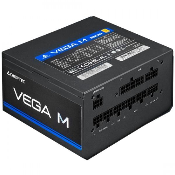 БЖ 850W Chieftec VEGA M PPG-850-C ATX 3.1 135mm, 80+ Gold, Fully modular, Retail