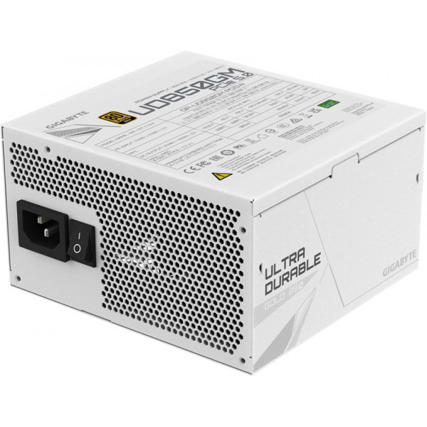 БЖ 850W GIGABYTE UD850GM PG5W 80+ GOLD 120mm, modular, White, ATX 3.0