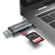 Card Reader USB 3.0, 2-слота SD/TF, USB-A/USB-C/Micro USB, Aluminum Alloy ,чорний Vention