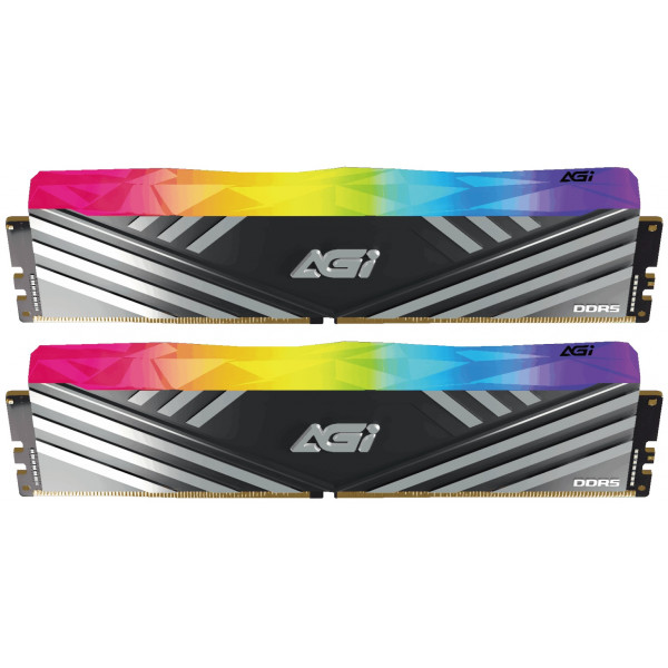 DDR5 32Gb 6000MHz (2*16Gb) AGI TURBOSPRINT Heatsink Black RGB Kit, Retail