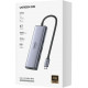 Док-станція USB3.0 Type-C -> DP4K60Hz/RJ45/USB-Ax2, 3.0/ 1xUSB-C 3.0/ PD 100W CM512 сіра Ugreen