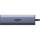 Док-станція USB3.0 Type-C -> DP4K60Hz/RJ45/USB-Ax2, 3.0/ 1xUSB-C 3.0/ PD 100W CM512 сіра Ugreen