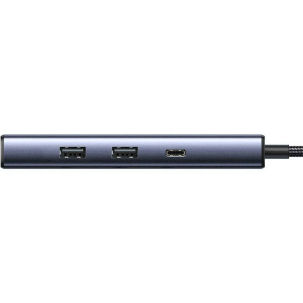 Док-станція USB3.0 Type-C -> DP4K60Hz/RJ45/USB-Ax2, 3.0/ 1xUSB-C 3.0/ PD 100W CM512 сіра Ugreen