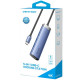 Док-станція USB3.1 Type-C -> HDMI 4K30Hz/USB 3.0x3/PD 100W Blue Aluminum Alloy Hub 5-in-1 Vention