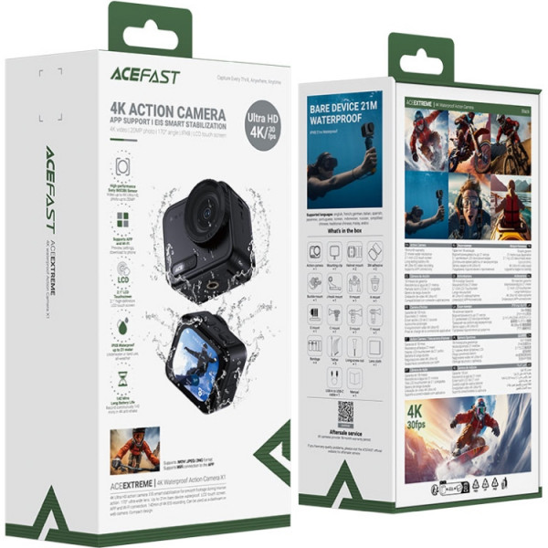 Екшн-камера Acefast X1 4K Waterproof Action