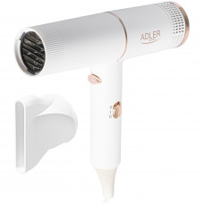 Фен Adler AD 2278 white 1400Вт/ 2 швидкості/ хол.обдув/ темп.режимів-2/іонізація/ насадки - 1 шт.