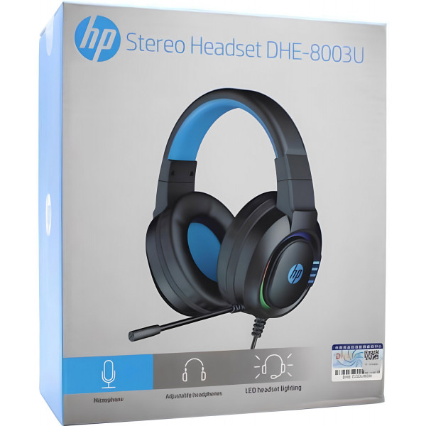 Гарнітура HP DHE-8003U Gaming, Sound 7.1, USB, RGB, кабель 2м, White